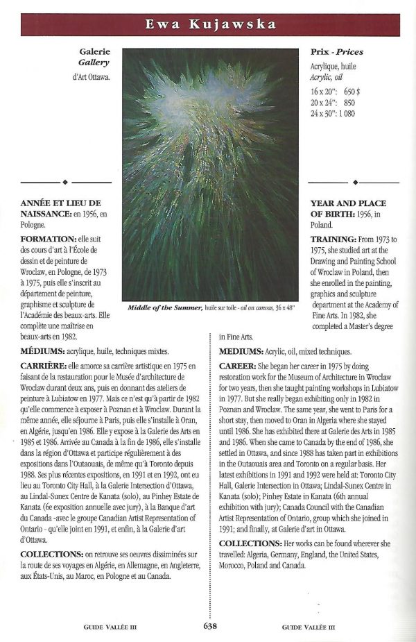 Guide Vallee - artist guide